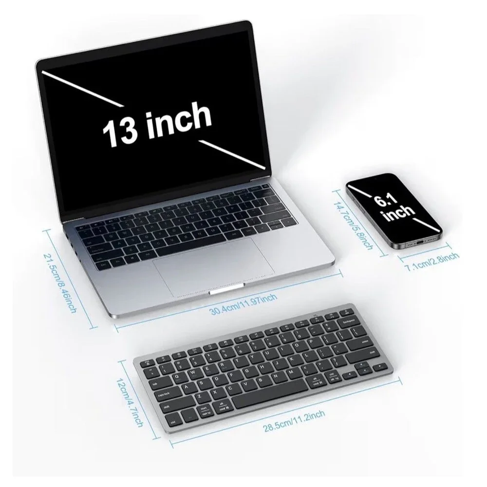 OMOTON 2.4G Wireless Keyboard, Ultra-Slim Compact Mini Keyboard